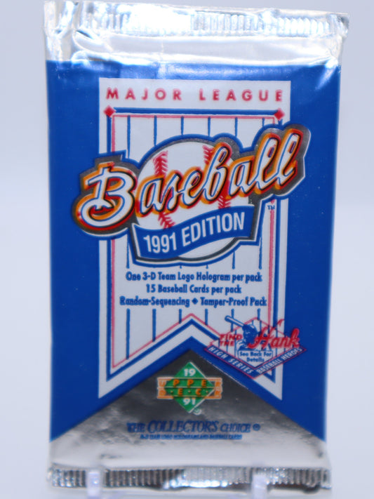 1991 Upper Deck High Number Baseball Cards Wax Pack - Collectibles