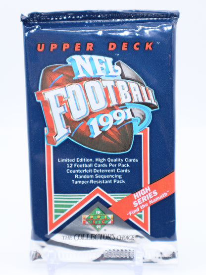 1991 Upper Deck High Series Football Card Wax Pack - Collectibles