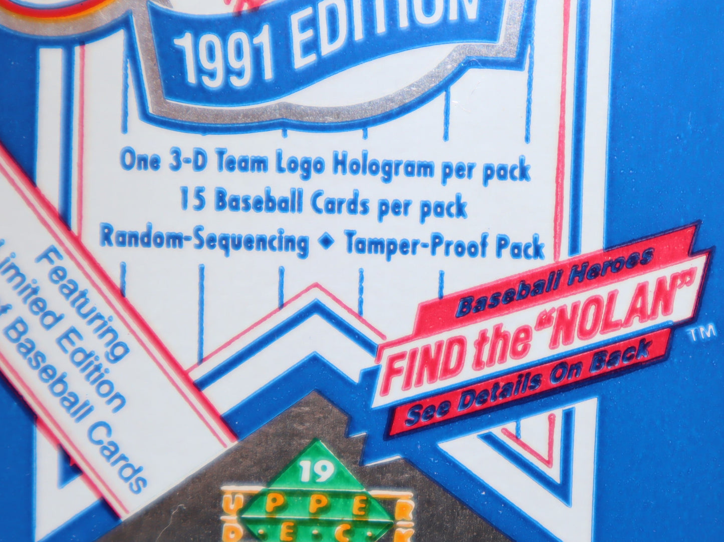 1991 Upper Deck Low Number Baseball Cards Wax Pack - Collectibles