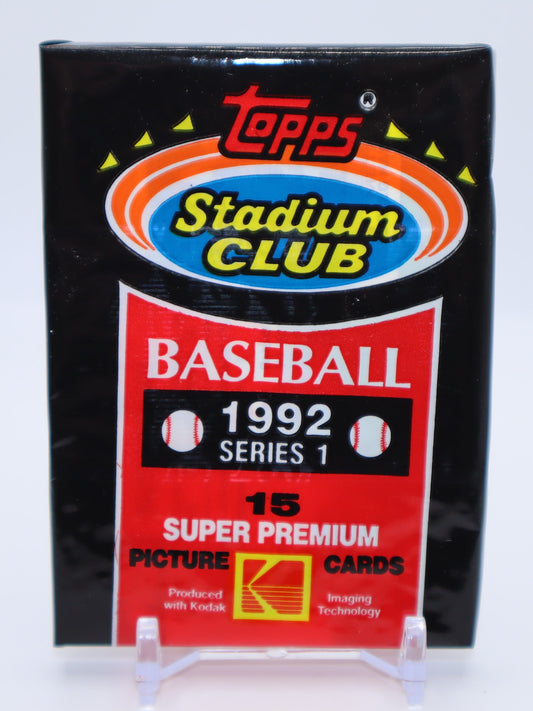 1992 Topps Stadium Club Series 1 Baseball Cards Wax Pack - Collectibles