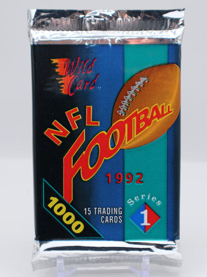 1992 Wild Card Series 1 Football Cards Wax Pack - Collectibles