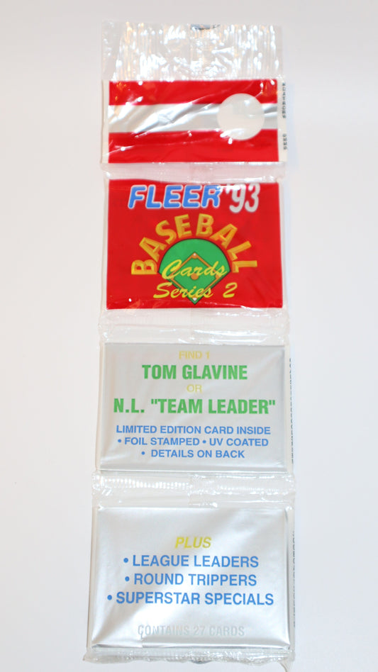 1993 Fleer Series 2 Baseball Cards Rack Pack - Collectibles