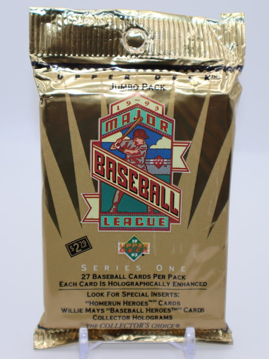 1993 Upper Deck Series 1 Baseball Cards Jumbo Pack - Collectibles