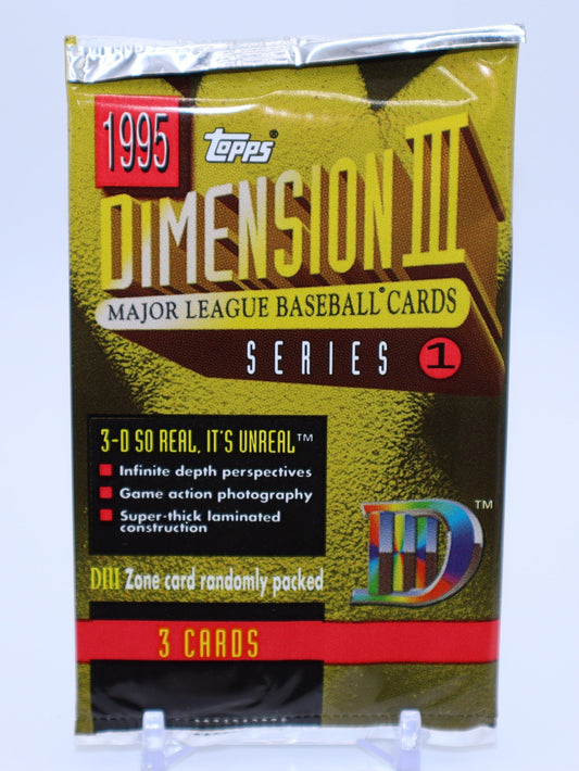 1995 Topps Dimension III Series 1 Baseball Cards Wax Pack - Collectibles