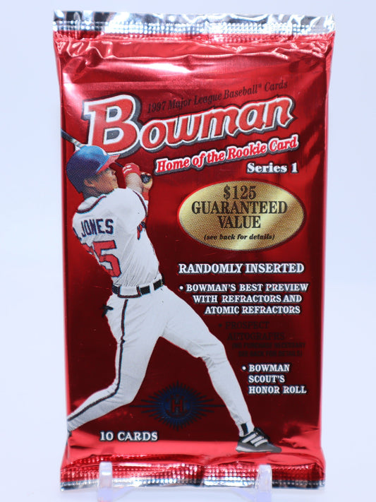 1997 Bowman Series 1 Baseball Cards Hobby Wax Pack - Collectibles