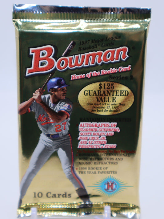 1997 Bowman Series 2 Baseball Cards Hobby Wax Pack - Collectibles