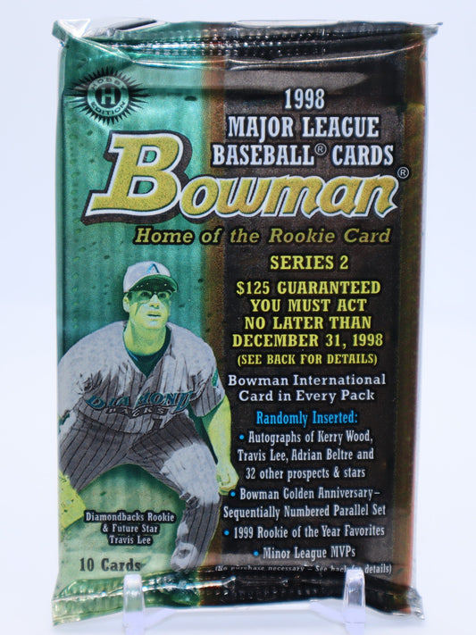 1998 Bowman Series 2 Baseball Cards Hobby Wax Pack - Collectibles