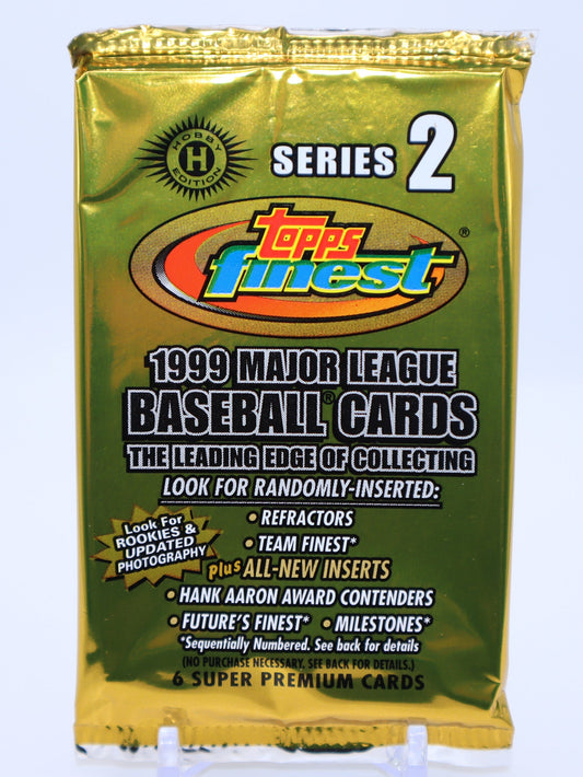 1999 Topps Finest Series 2 Baseball Cards Hobby Wax Pack - Collectibles