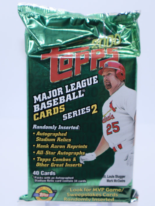 2000 Topps Series 2 Baseball Cards Jumbo Wax Pack - Collectibles