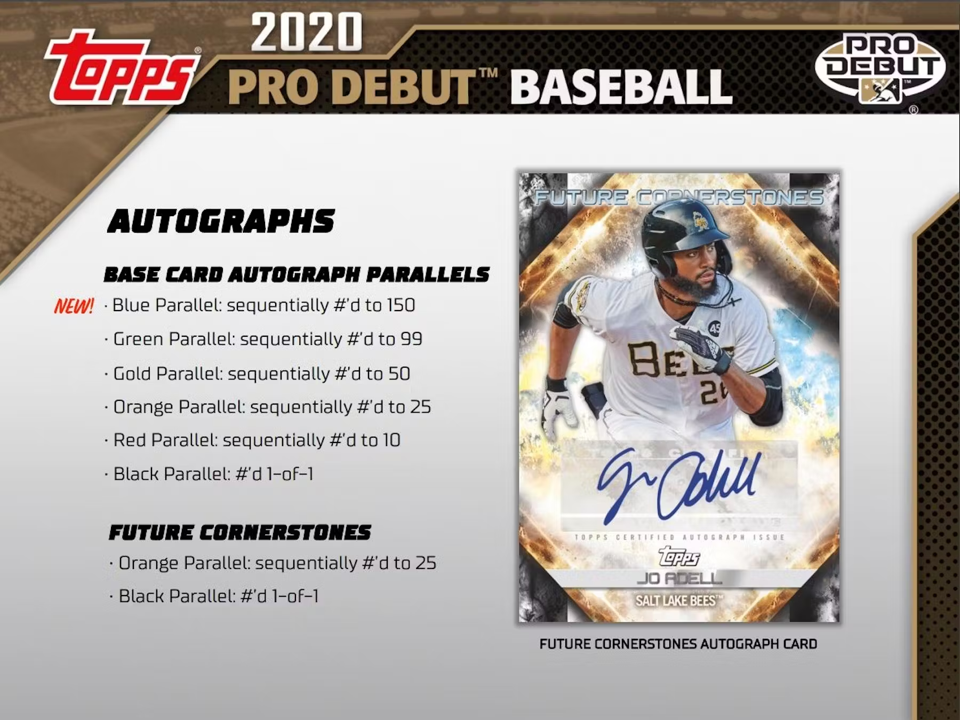 2020 Topps Pro Debut Baseball Jumbo Box (6 Packs)