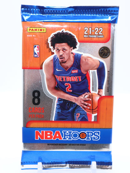 2021 - 22 Panini NBA Hoops Basketball Cards Retail Wax Pack - Collectibles
