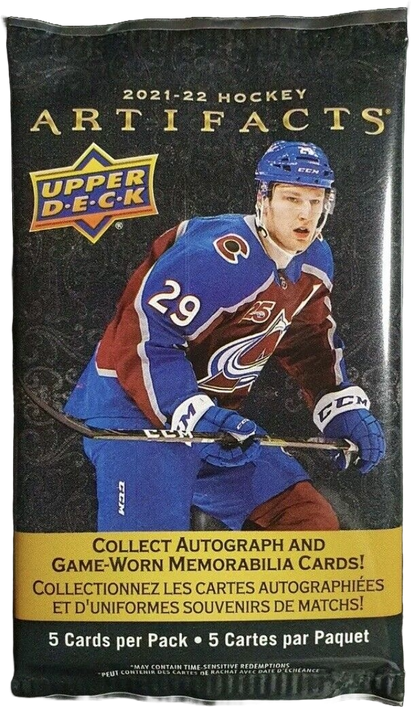 2021 - 22 Upper Deck Artifacts Hockey Cards Blaster Wax Pack - Collectibles