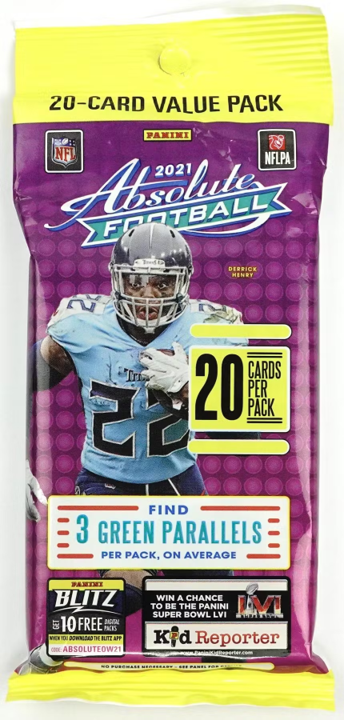 2021 Panini Absolute Football Cards Jumbo Fat Cello Pack - Collectibles