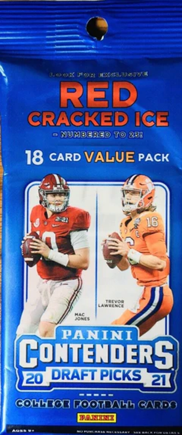 2021 Panini Contenders Draft Picks Football Cards Jumbo Fat Cello Pack - Collectibles