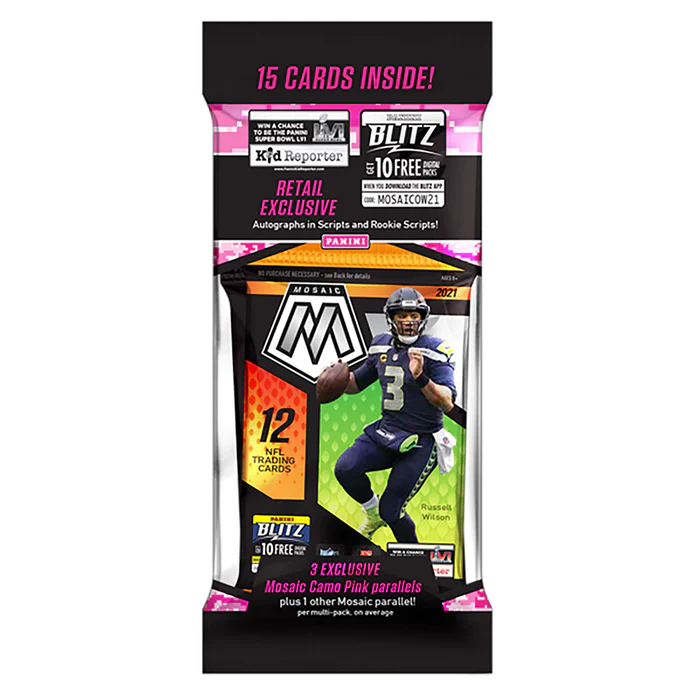 2021 Panini Mosaic Football Cards Cello Multi Pack - Collectibles