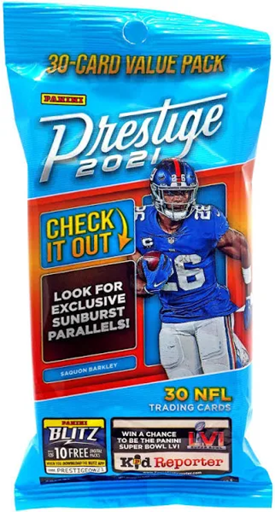 2021 Panini Prestige Football Cards Jumbo Fat Cello Pack - Collectibles