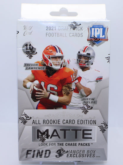2021 Panini Wild Card Draft Pick Matte White Football Cards Hanger Box - Collectibles