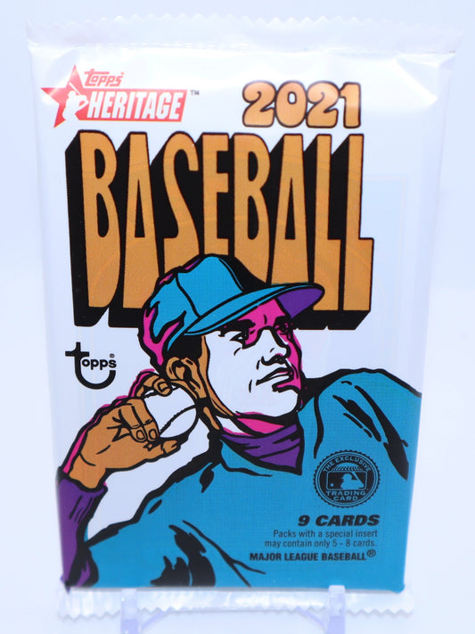 2021 Topps Heritage Baseball Cards Mega Box Wax Pack - Collectibles