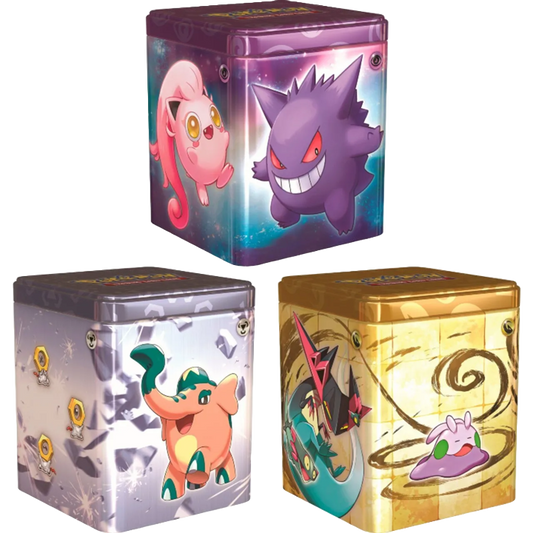 2024 Pokémon Stacking Tin - 3 Booster Packs - Collectibles