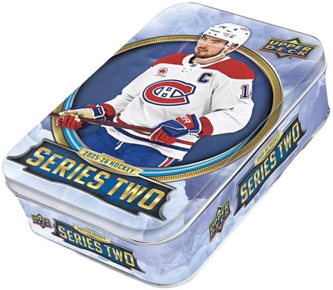 2025-26 Upper Deck Series 2 Hockey Tin (9 Packs)