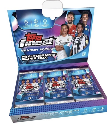2025-26 Topps Finest UEFA Champions League Socer Hobby Box (6 Packs)