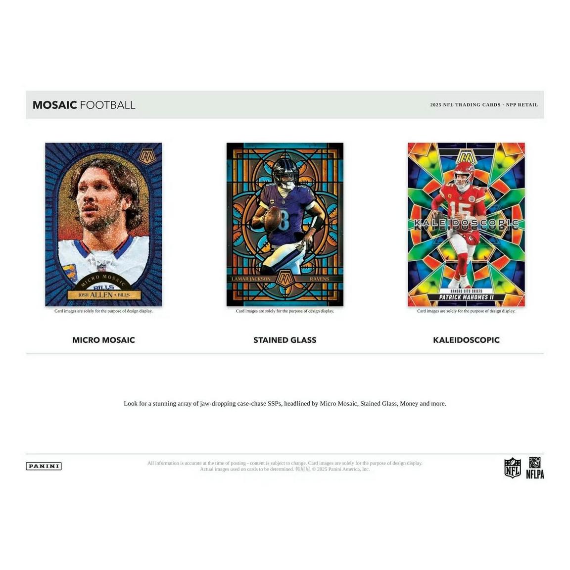 2025 Panini Mosaic Football Value Pack (15 Cards)