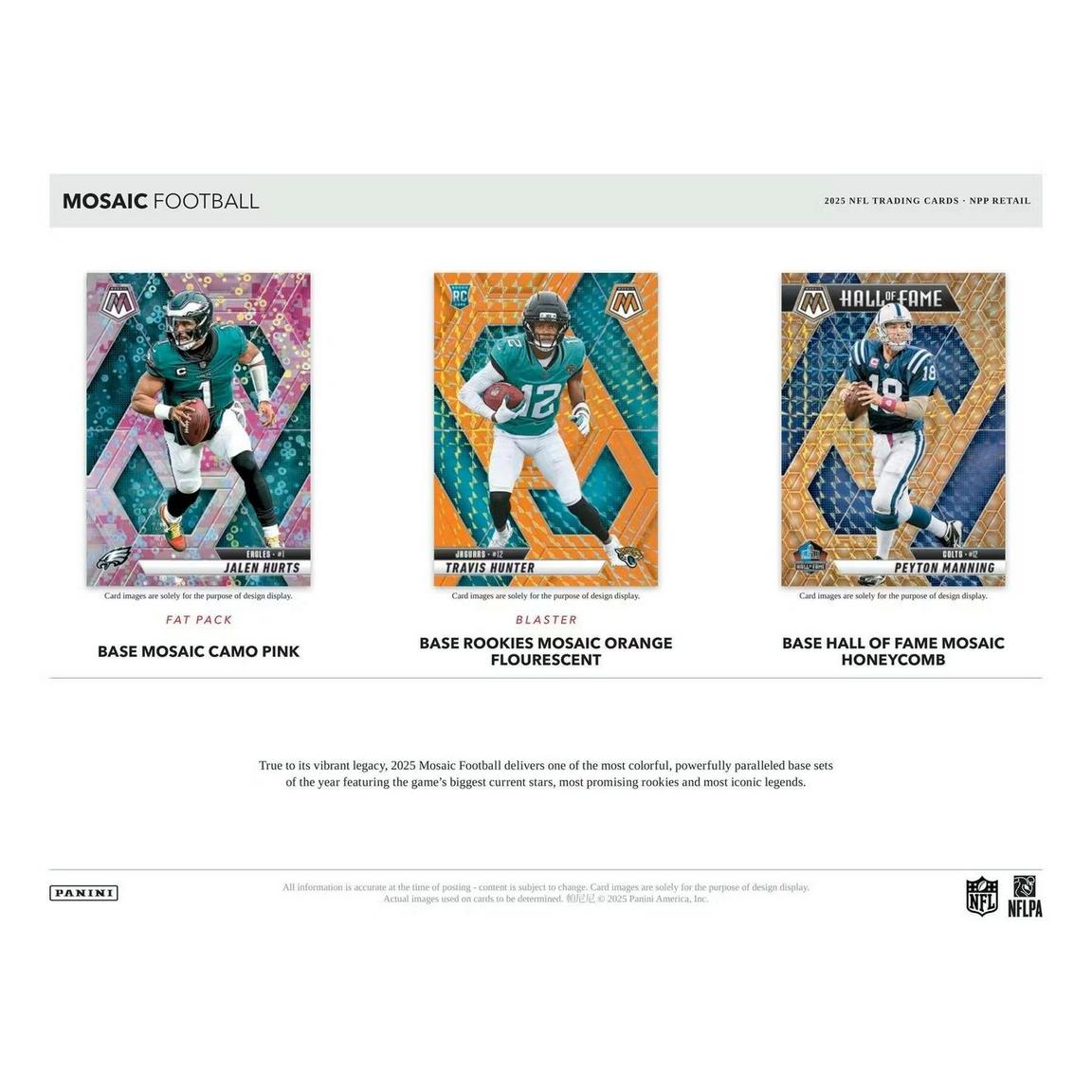 2025 Panini Mosaic Football Value Pack (15 Cards)