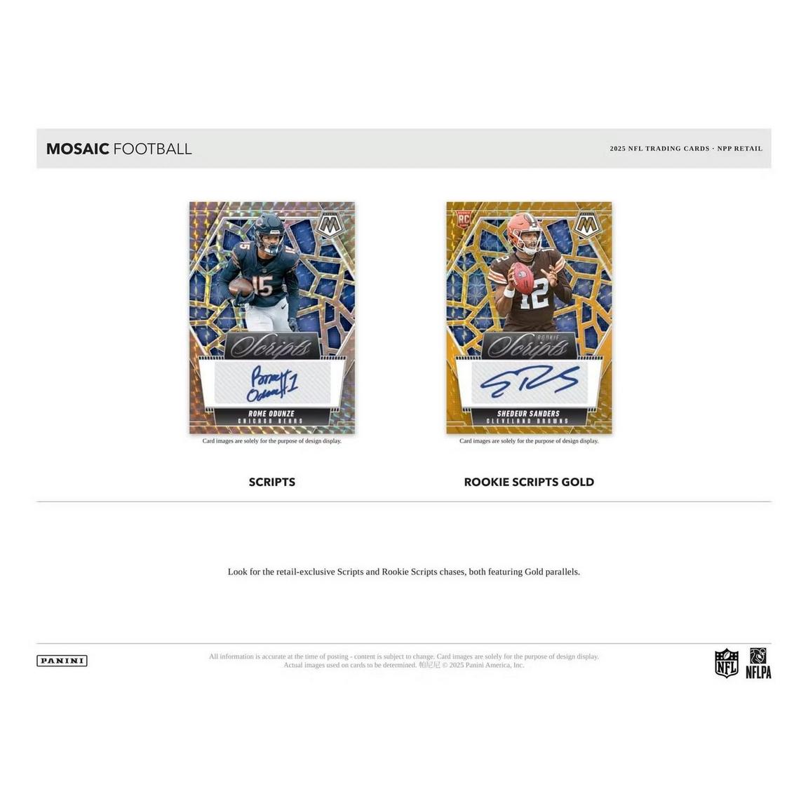 2025 Panini Mosaic Football Value Pack (15 Cards)