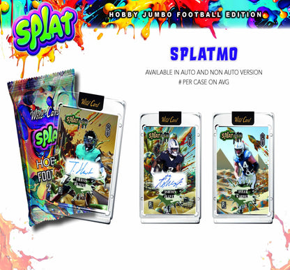 2025 Wild Card Splat Football Hobby Jumbo Box (5 Encased Cards)