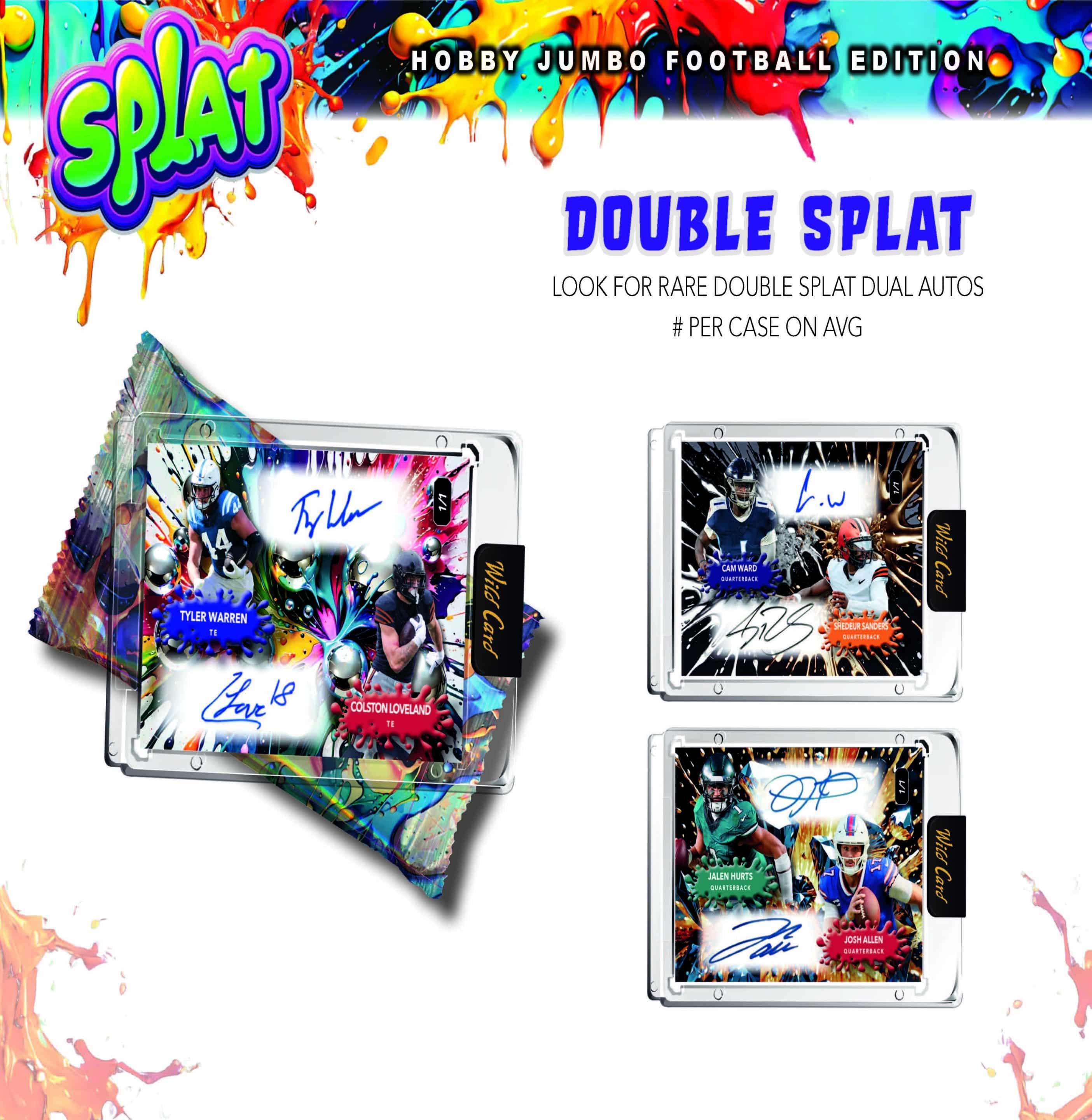2025 Wild Card Splat Football Hobby Jumbo Box PACK (1 Encased Card
