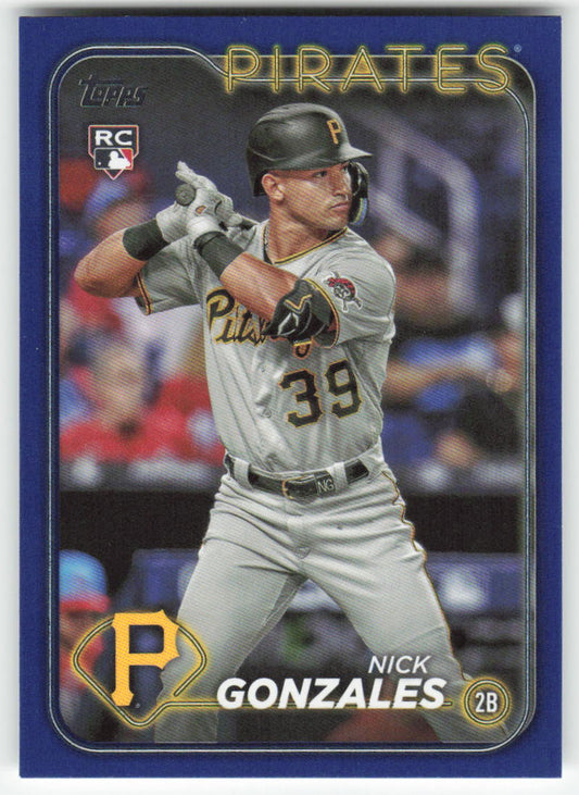 2024 Topps #168 Nick Gonzales Royal Blue