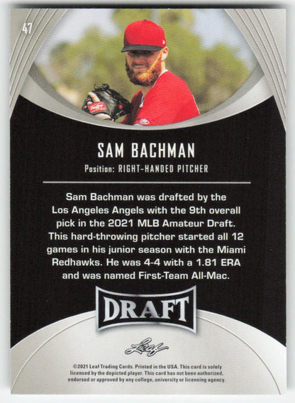 2021 Leaf Draft #47 Sam Bachman