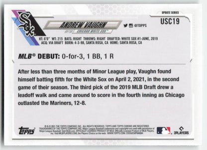 2021 Topps Chrome Update #USC19 Andrew Vaughn