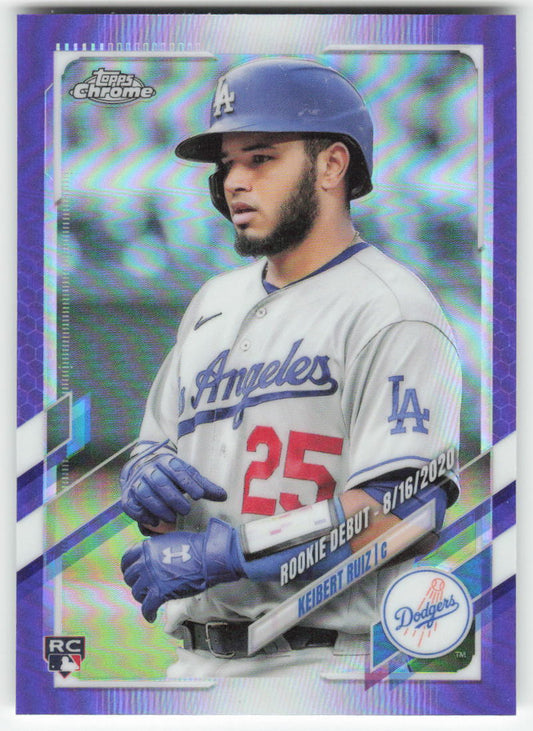 2021 Topps Chrome Update #USC47 Keibert Ruiz Purple Refractor