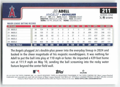 2025 Topps #211 Jo Adell Los Angeles Angels 696