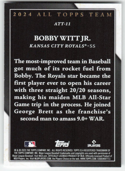 2025 Topps #ATT-11 Bobby Witt Jr. 2024 All Topps Team Kansas City Royals 758
