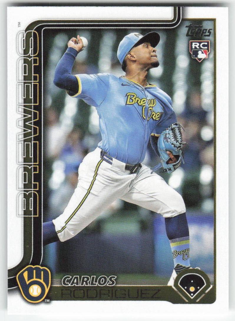 2025 Topps #16 Carlos Rodriguez Milwaukee Brewers Rookie 765