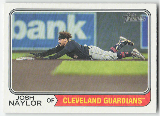 2023 Topps Heritage #33 Josh Naylor Cleveland Guardians 802