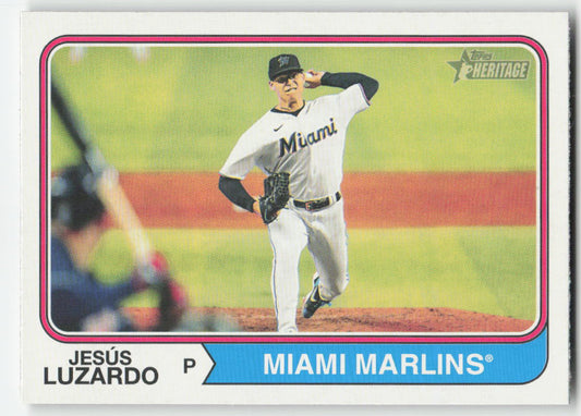 2023 Topps Heritage #114 Jesús Luzardo Miami Marlins 803