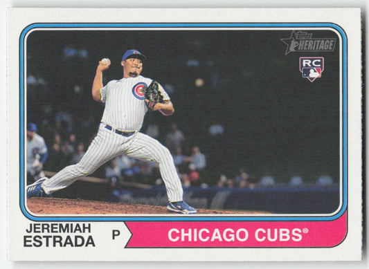 2023 Topps Heritage #146 Jeremiah Estrada Chicago Cubs Rookie 805