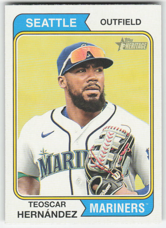 2023 Topps Heritage #272 Teoscar Hernández Seattle Mariners 807