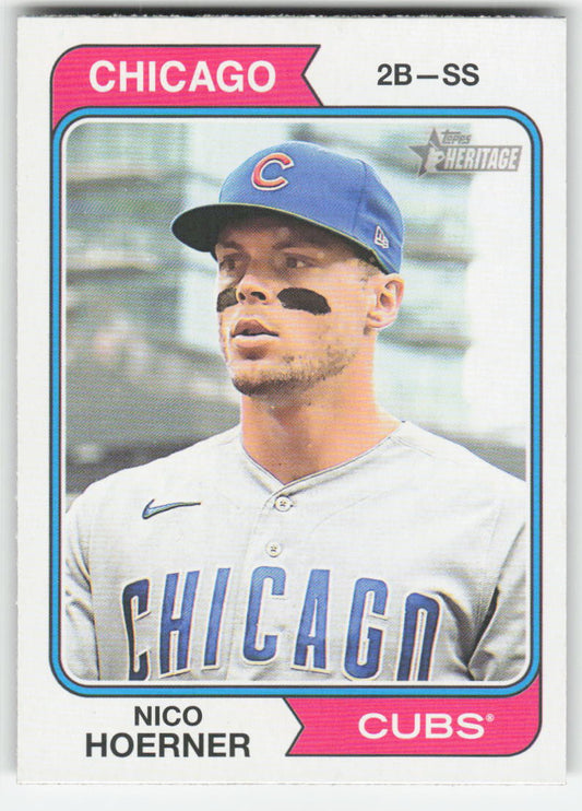 2023 Topps Heritage #275 Nico Hoerner Chicago Cubs 808