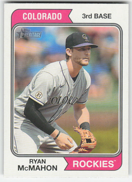 2023 Topps Heritage #278 Ryan McMahon Colorado Rockies 810