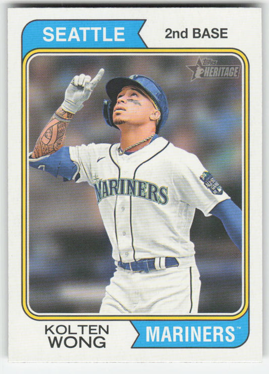 2023 Topps Heritage #327b Kolten Wong Seattle Mariners 814