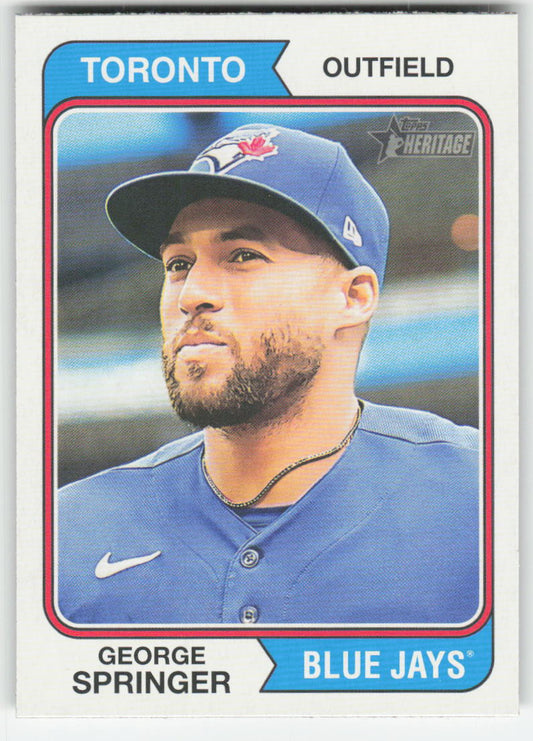 2023 Topps Heritage #90 George Springer Toronto Blue Jays 822