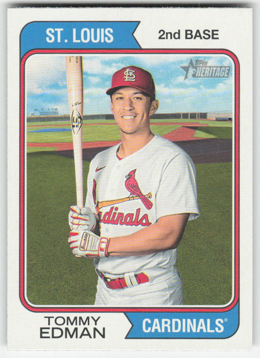 2023 Topps Heritage #132 Tommy Edman St. Louis Cardinals 824