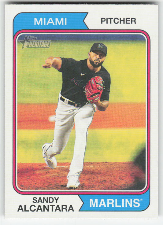 2023 Topps Heritage #358 Sandy Alcantara Miami Marlins 836