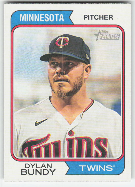 2023 Topps Heritage #74 Dylan Bundy Minnesota Twins 837