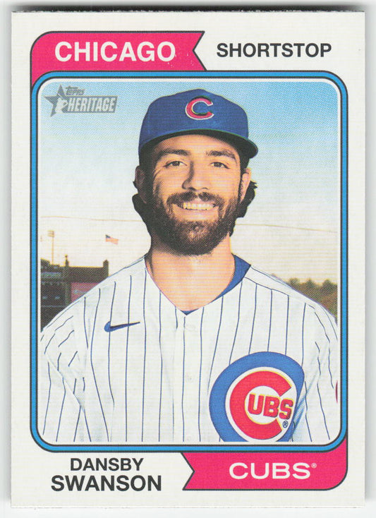 2023 Topps Heritage #37 Dansby Swanson Chicago Cubs 844