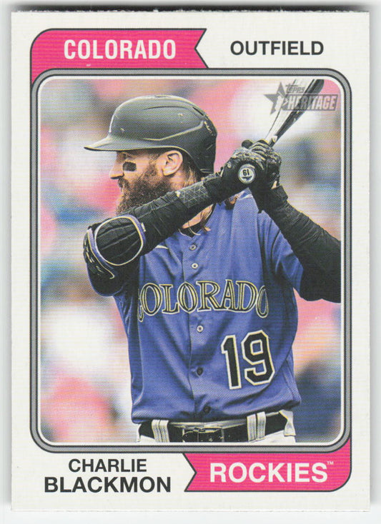 2023 Topps Heritage #357 Charlie Blackmon Colorado Rockies 846